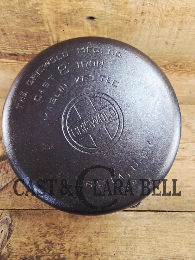 Beautiful and tough to find #8 1930’s Block Logo Griswold (#938) Maslin Kettle! Gorgeous collector and canner piece!
