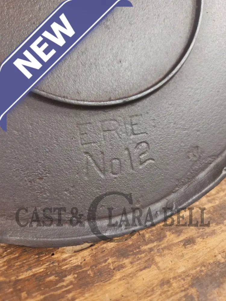 Beautiful!! Early 1900’s ’Erie’ No. 12 Round Griddle Bailed 741. Perfect Pizza Griddle - Griddle