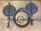 Beautiful! Early 1900’s Wagner #7 Cast Iron Waffle Iron with low base. Pat’d 1910. Fully restored and ready to use!
