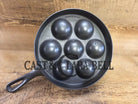 Beautiful early Griswold No. 32 Cast Iron Aebleskiver 962. Awesome poached eggs! Skillet