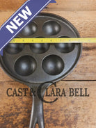 Beautiful early Griswold No. 32 Cast Iron Aebleskiver 962. Awesome poached eggs! Skillet