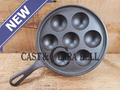 Beautiful early Griswold No. 32 Cast Iron Aebleskiver 962. Awesome poached eggs! Skillet