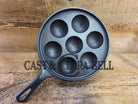 Beautiful early Griswold No. 32 Cast Iron Aebleskiver 962. Awesome poached eggs! Skillet