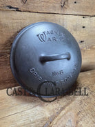 Beautiful & elegant! 1930’s Wagner Ware #8 Drip Drop Roaster #1268 I w/ Sawtooth Lid p/n 1268 Y. Raised Letter lid.