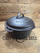 Beautiful & elegant! 1930’s Wagner Ware #8 Drip Drop Roaster #1268 I w/ Sawtooth Lid p/n 1268 Y. Raised Letter lid.