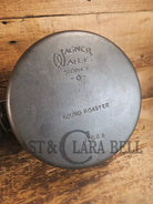 Beautiful & elegant! 1930’s Wagner Ware #8 Drip Drop Round Roaster #1268 w/ Sawtooth Lid p/n 1268 A. Raised Letter lid