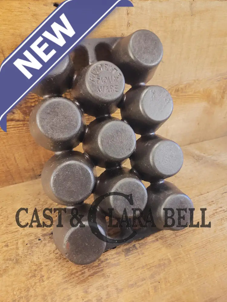 Beautiful gift idea for bakers and a tough one to find! Favorite Piqua No. 10 Popover Pan 11 cup. Fully restored and