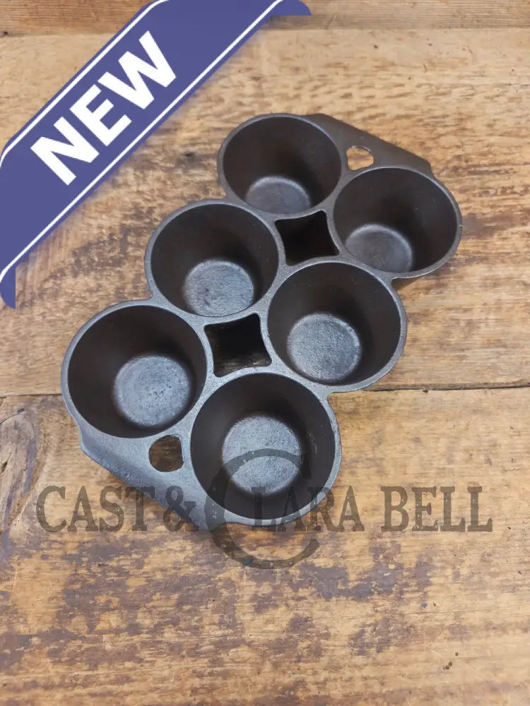 Beautiful Griswold 6 Cup Muffin/Popover Pan 6141 Variation 4 Rarity 3 - Bakeware
