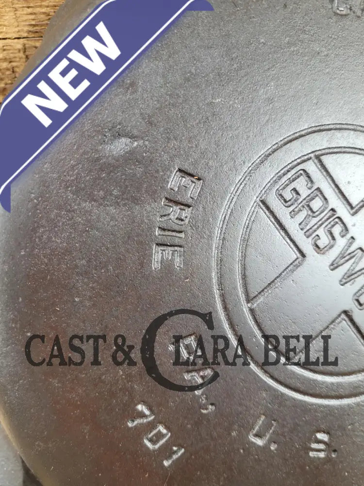 Beautiful! Griswold #7 Skillet With Large Block Logo And Smooth Bottom 701. Restored Ready To Use!