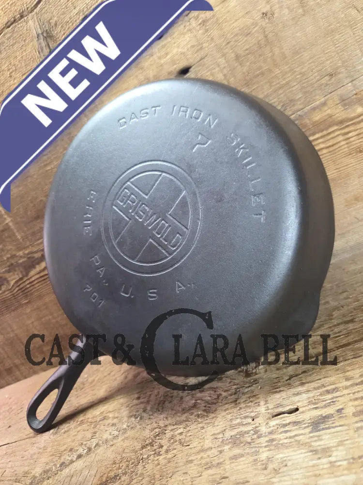 Beautiful! Griswold #7 Skillet with Large Block Logo and Smooth Bottom 701. Restored and Ready to Use! Skillet