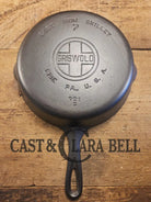 Beautiful! Griswold #7 Skillet with Large Block Logo and Smooth Bottom 701. Restored and Ready to Use! Skillet