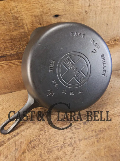 Beautiful! Griswold #7 Skillet with Large Block Logo and Smooth Bottom 701. Restored and Ready to Use! Skillet