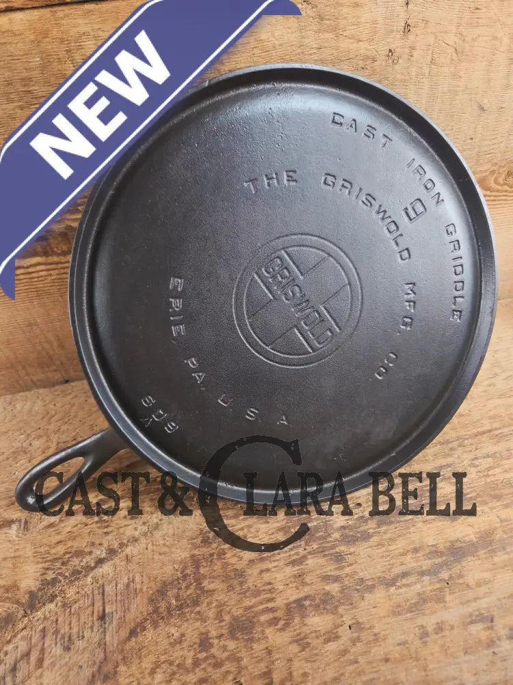 Beautiful Griswold #9 Round Griddle with Large Block Logo 609. Mint Amazing piece for your kitchen! Griddle