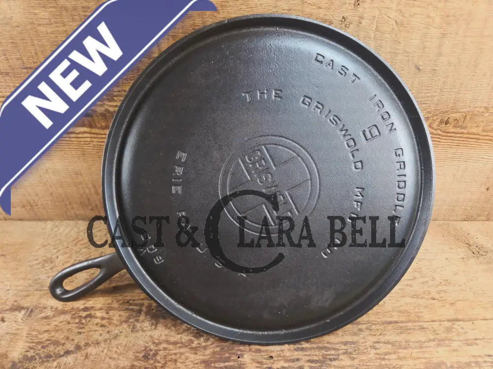 Beautiful Griswold #9 Round Griddle with Large Block Logo 609. Mint Amazing piece for your kitchen! Griddle