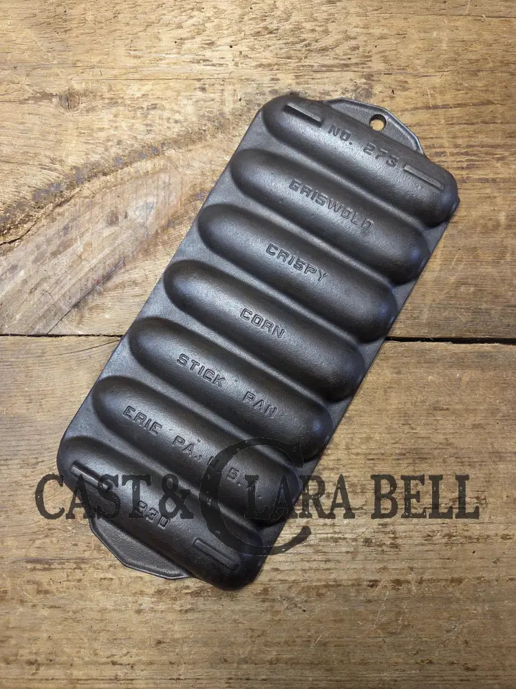 Beautiful Griswold No. 273 Crispy Corn Stick Pan p/n 930. Great gift idea or a perfect gift for you! Restored and Ready