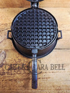 Beautiful Illinois made 1920’s Stover No. 8 Waffle Iron w/ HTF Tall Base! Original wood handles Waffle Iron