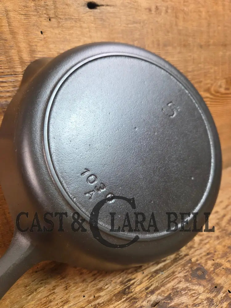 Beautiful! Iron Mountain by Griswold #5 Skillet with Heat Ring 1030 A - Skillet