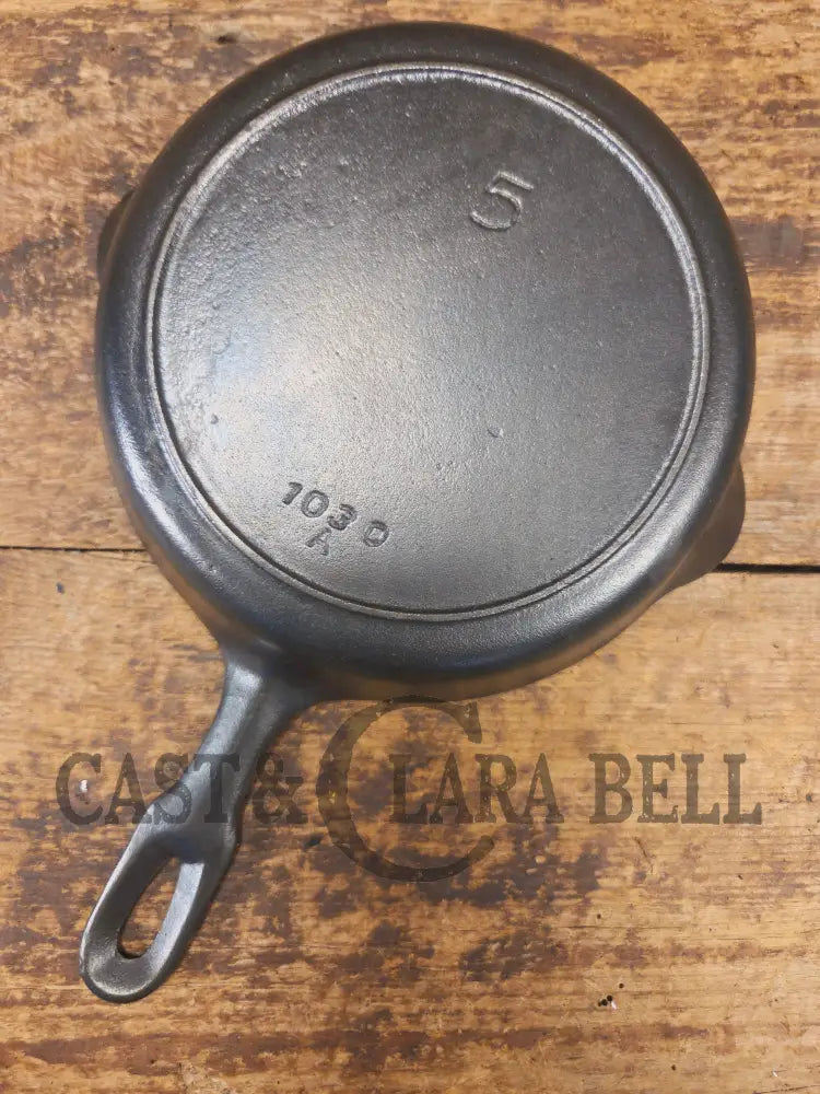 Beautiful! Iron Mountain by Griswold #5 Skillet with Heat Ring 1030 A - Skillet