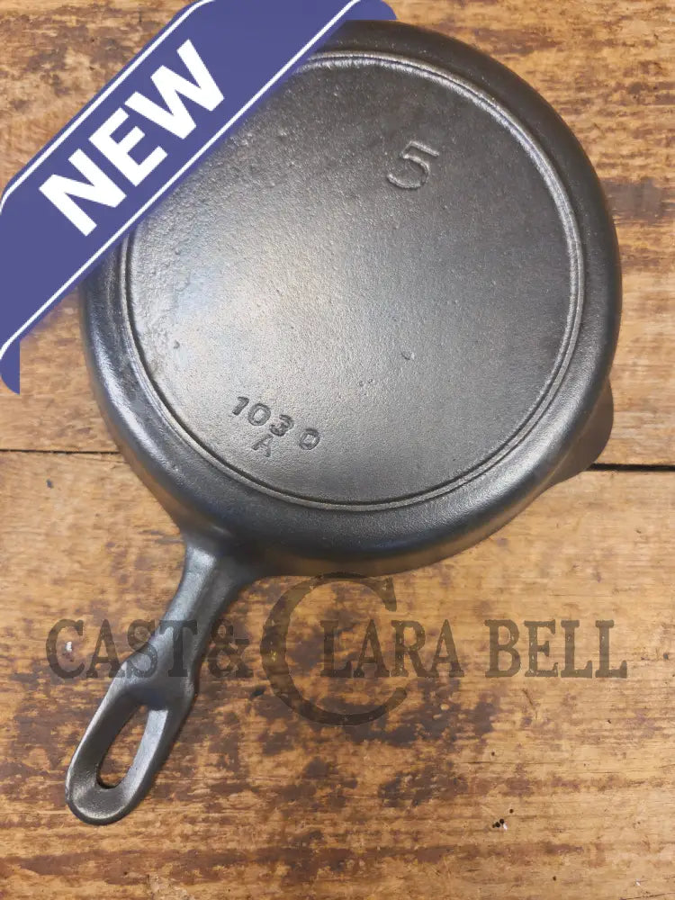 Beautiful! Iron Mountain by Griswold #5 Skillet with Heat Ring 1030 A - Skillet