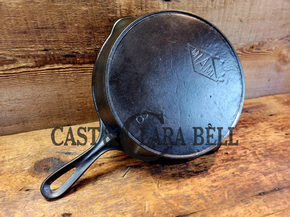 Beautiful Piece! 1920’S Favorite Piqua Miami #8 Cast Iron Skillet With Heat Ring. Collector’s