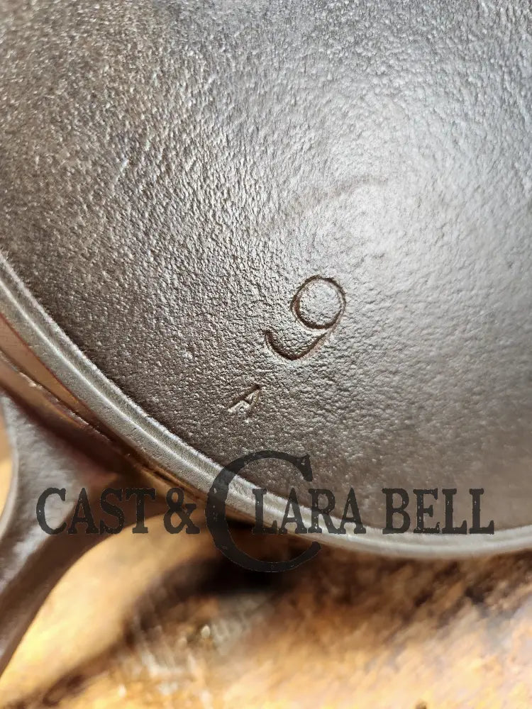 Beautiful Piece! 1920’S Favorite Piqua Miami #9 Cast Iron Skillet With Heat Ring