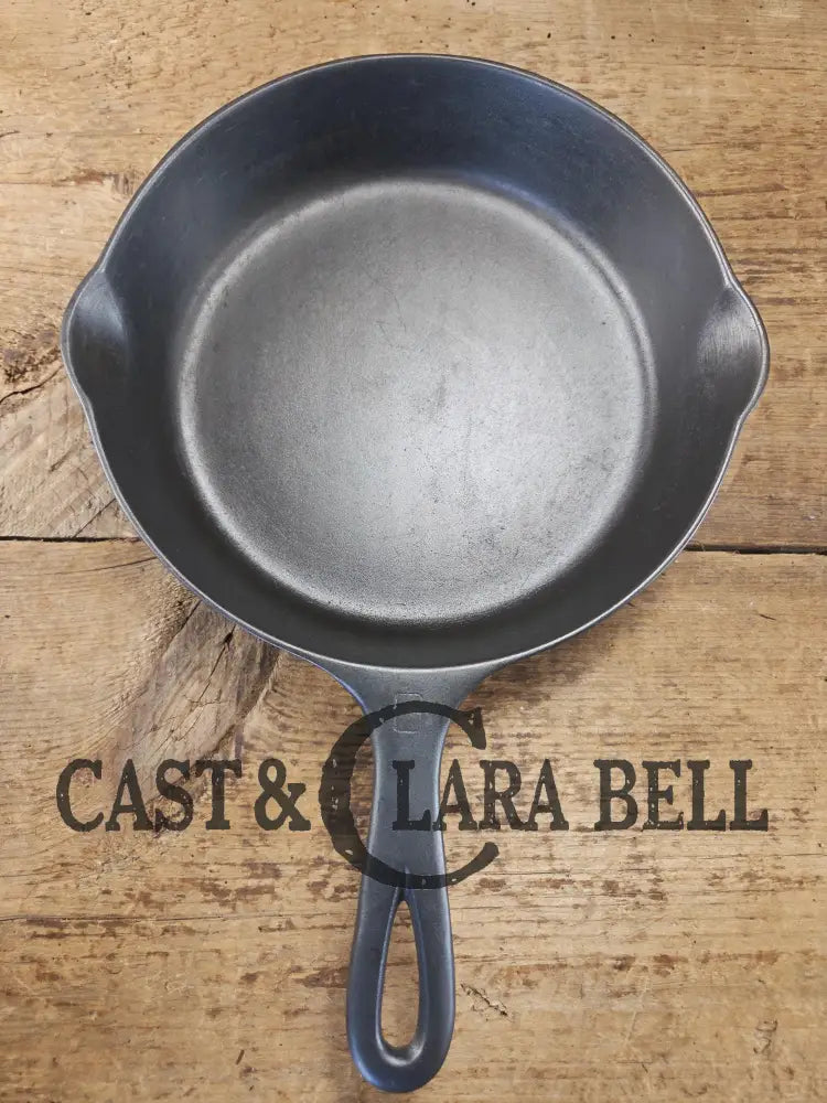 Beautiful Saute Pan! 1940’s Griswold #6 Cast Iron Skillet w/ Small Block Logo Flat Style Handle and Smooth Bottom 699 K