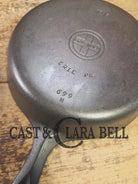 Beautiful Saute Pan! 1940’s Griswold #6 Cast Iron Skillet w/ Small Block Logo Flat Style Handle and Smooth Bottom 699 M