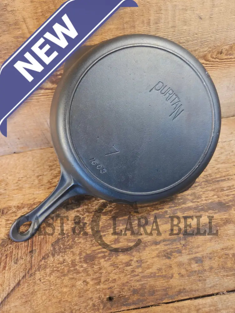 Beautiful! The Classic #7 Griswold made Puritan No. 8 cast iron skillet w Heat Ring. 1503 - Skillet