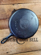 Beauty! 1930’S Griswold #9 Skillet With Large Block Logo And Smooth Bottom 710.