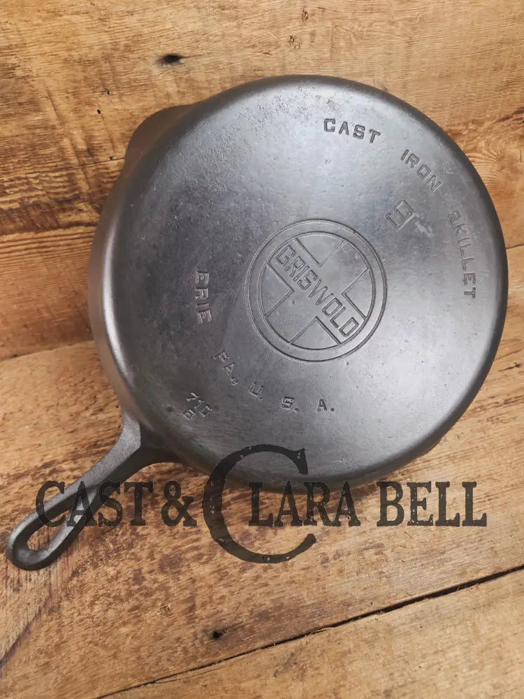 Beauty! 1930’s Griswold #9 Skillet with Large Block Logo and Smooth Bottom 710 Skillet