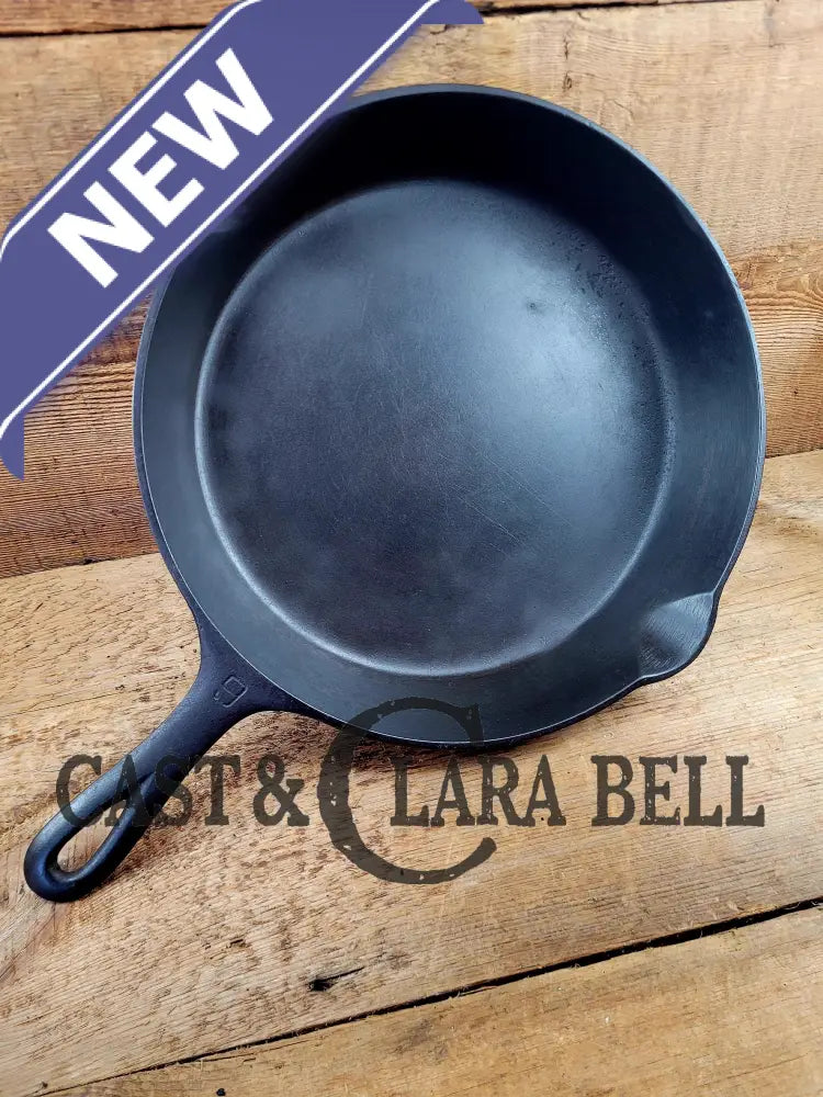 Beauty! 1930’S Griswold #9 Skillet With Large Block Logo And Smooth Bottom 710.