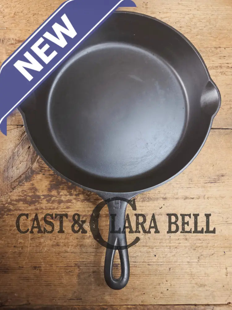 Beauty! 1930’s Griswold #9 Skillet with Large Block Logo and Smooth Bottom 710 Skillet