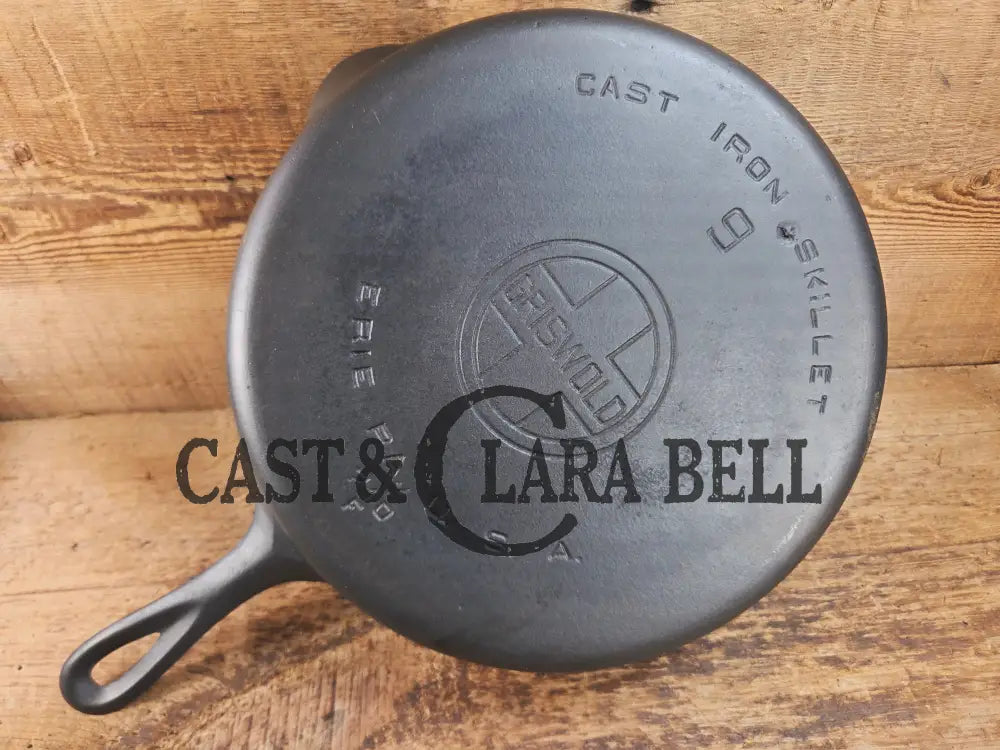 Beauty! 1930’s Griswold #9 Skillet with Large Block Logo and Smooth Bottom 710 Skillet