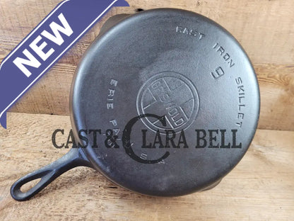 Beauty! 1930’S Griswold #9 Skillet With Large Block Logo And Smooth Bottom 710.