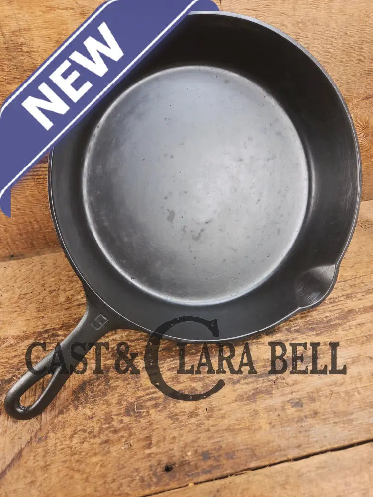 Beauty! 1930’s Griswold #9 Skillet with Large Block Logo and Smooth Bottom 710 Skillet