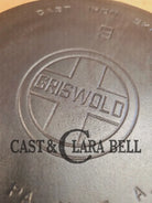 Beauty! 1930’s Griswold #9 Skillet with Large Block Logo and Smooth Bottom 710 C Skillet