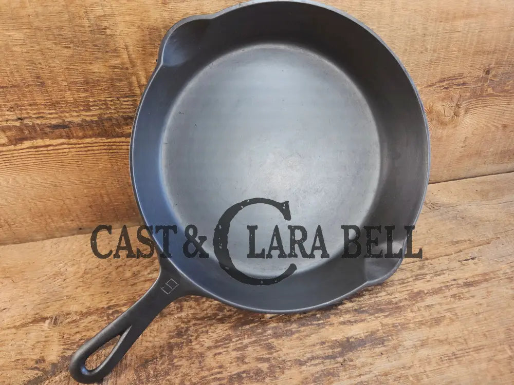 Beauty! 1930’s Griswold #9 Skillet with Large Block Logo and Smooth Bottom 710 C Skillet