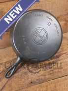 Beauty! 1930’s Griswold #9 Skillet with Large Block Logo and Smooth Bottom 710 F - Skillet