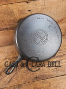 Beauty! 1930’s Griswold #9 Skillet with Large Block Logo and Smooth Bottom 710 S Skillet