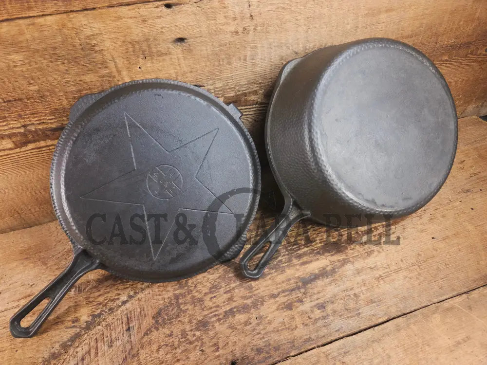 Beauty! Hammered finish Lodge 4-In-1 star logo Combo Cooker. So versatile and elegant. Perfect gift or fully restored