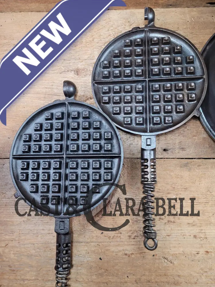 Best Seller! 1920’S Griswold No. 8 Cast Iron Waffle Maker (314/315) With Tall Base (Bailed Raised