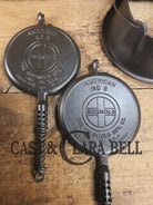 Best Seller! 1920’s Griswold No. 8 Cast Iron Waffle Maker (314/315) with Tall Base (Bailed raised 88)! Waffle Iron
