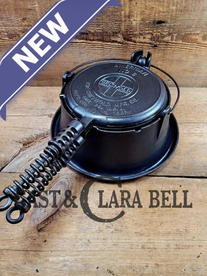 Best Seller! 1920’S Griswold No. 8 Cast Iron Waffle Maker (314/315) With Tall Base (Bailed Raised