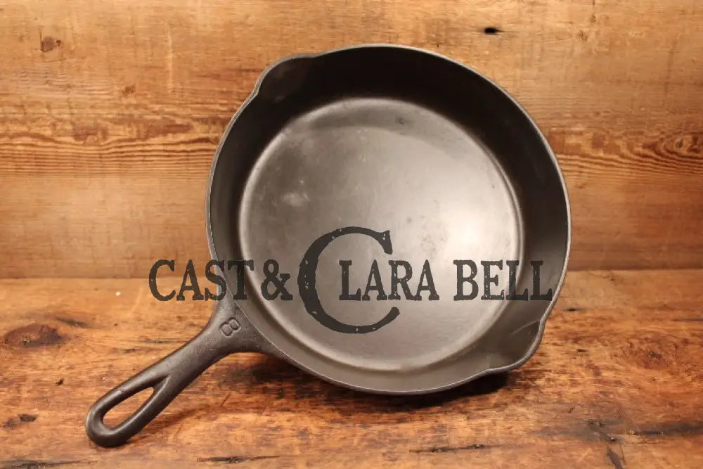 Best Seller! 1930’S Griswold #8 Cast Iron Skillet With Large Block Logo 704 S