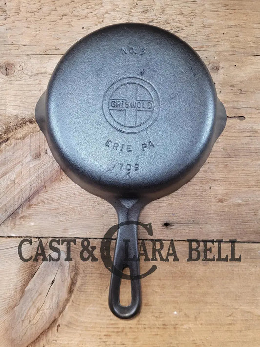 Best Seller! 1940’S Griswold No. 3 Cast Iron Egg Skillet 709 K. Perfect Cooking For One!