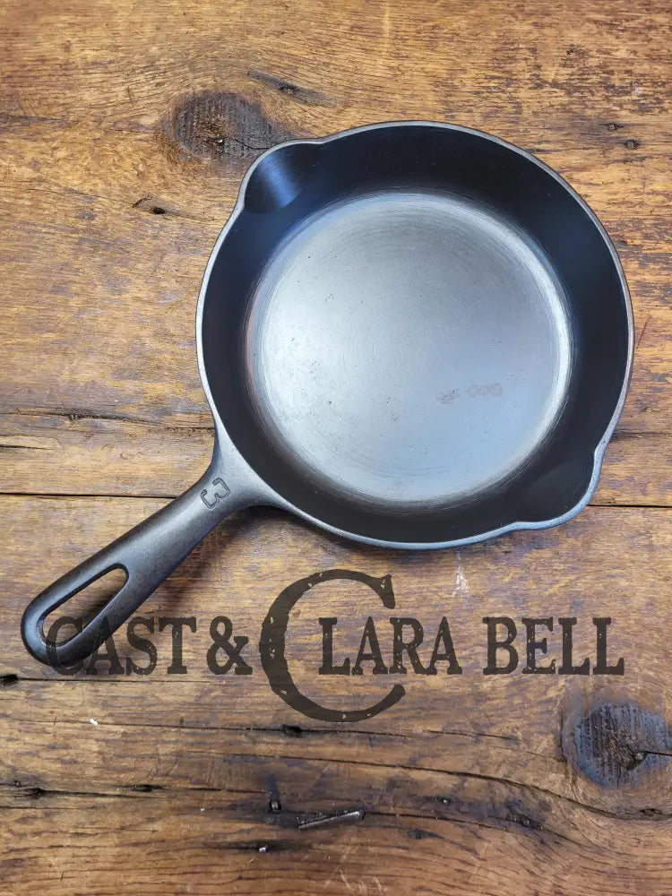 Best Seller! 1940’S Griswold No. 3 Cast Iron Egg Skillet With Grooved Handle 709 K