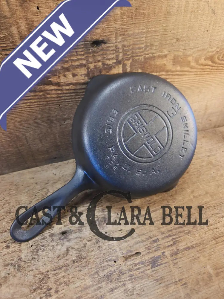 Best seller must have egg skillet! Griswold #3 Skillet with Large Block Logo 709 B. Priced to Sell Skillet