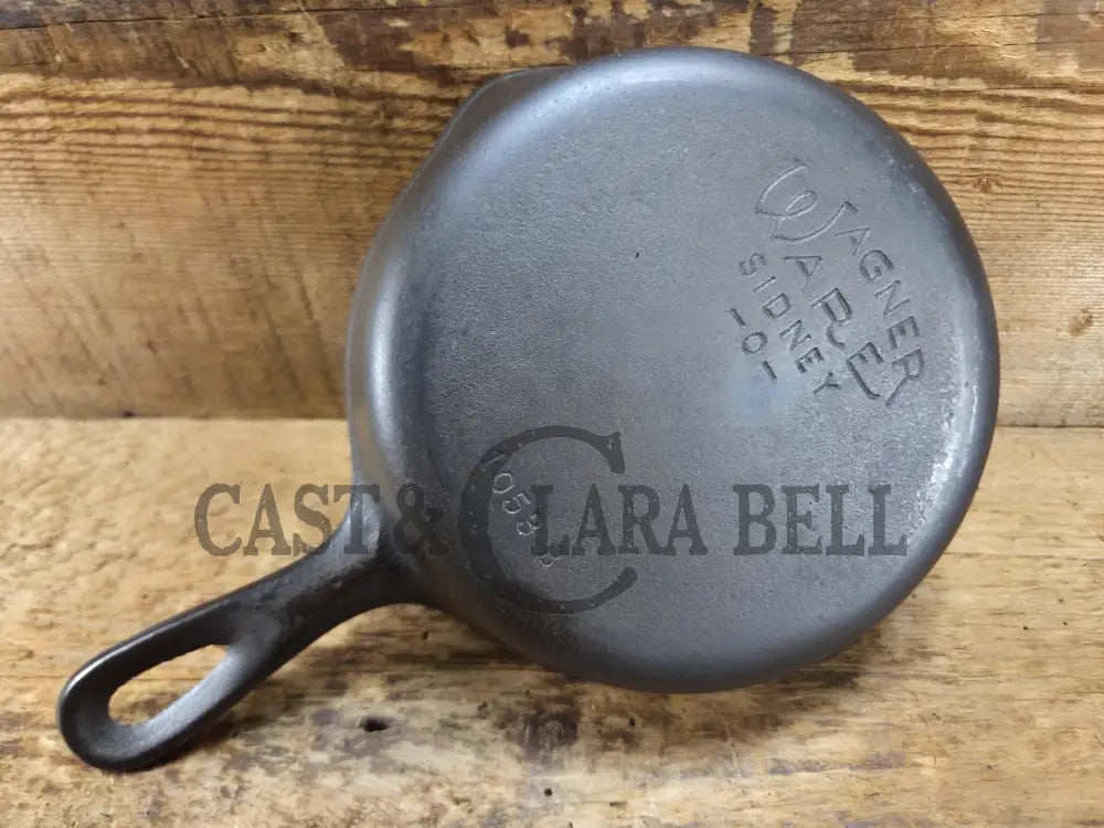 Best Seller! Wagner Ware #3 Cast Iron Egg Skillet with Stylized Logo and Smooth Bottom 1053 B SC24 Skillet