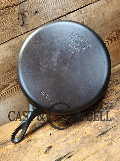 Big 1930’S Wagner Ware #10 Cast Iron Skillet With Stylized Logo 1060 C