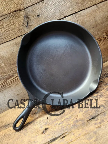 Big 1930’S Wagner Ware #10 Cast Iron Skillet With Stylized Logo 1060 C